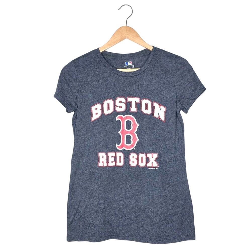 Boston Red Sox MLB Genuine Merchandise T-Shirt Navy Heather Graphic Fan Tee